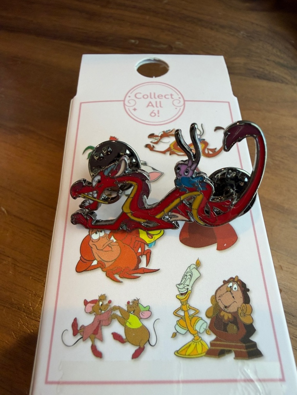 Disney Princess Mulan mushu Red Dragon Character Enamel Pin